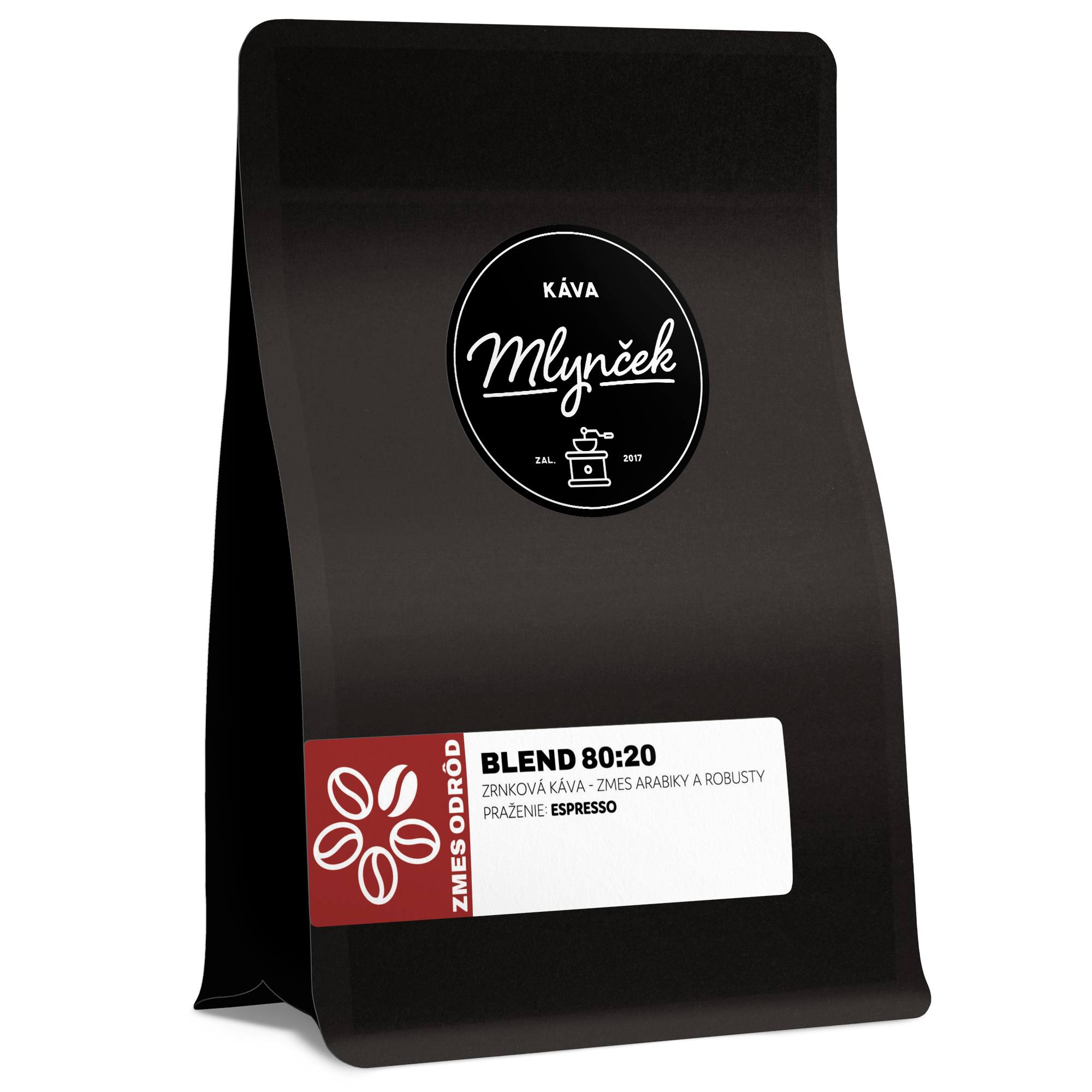 Káva Mlynček Blend 80:20 , Zmes arabiky a robusty